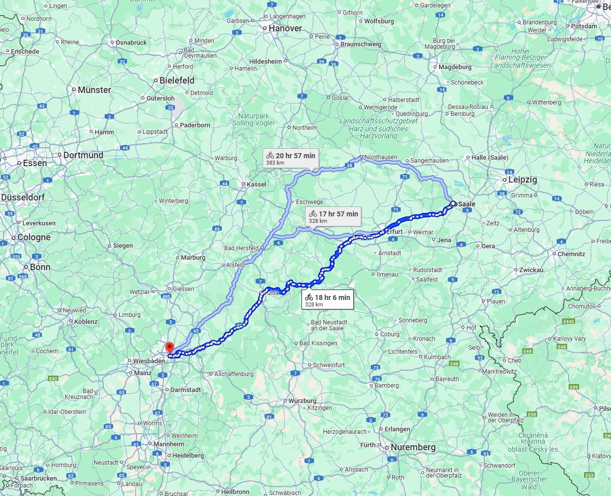 Anreise von Saale Zu Frankfurt am Main Über 