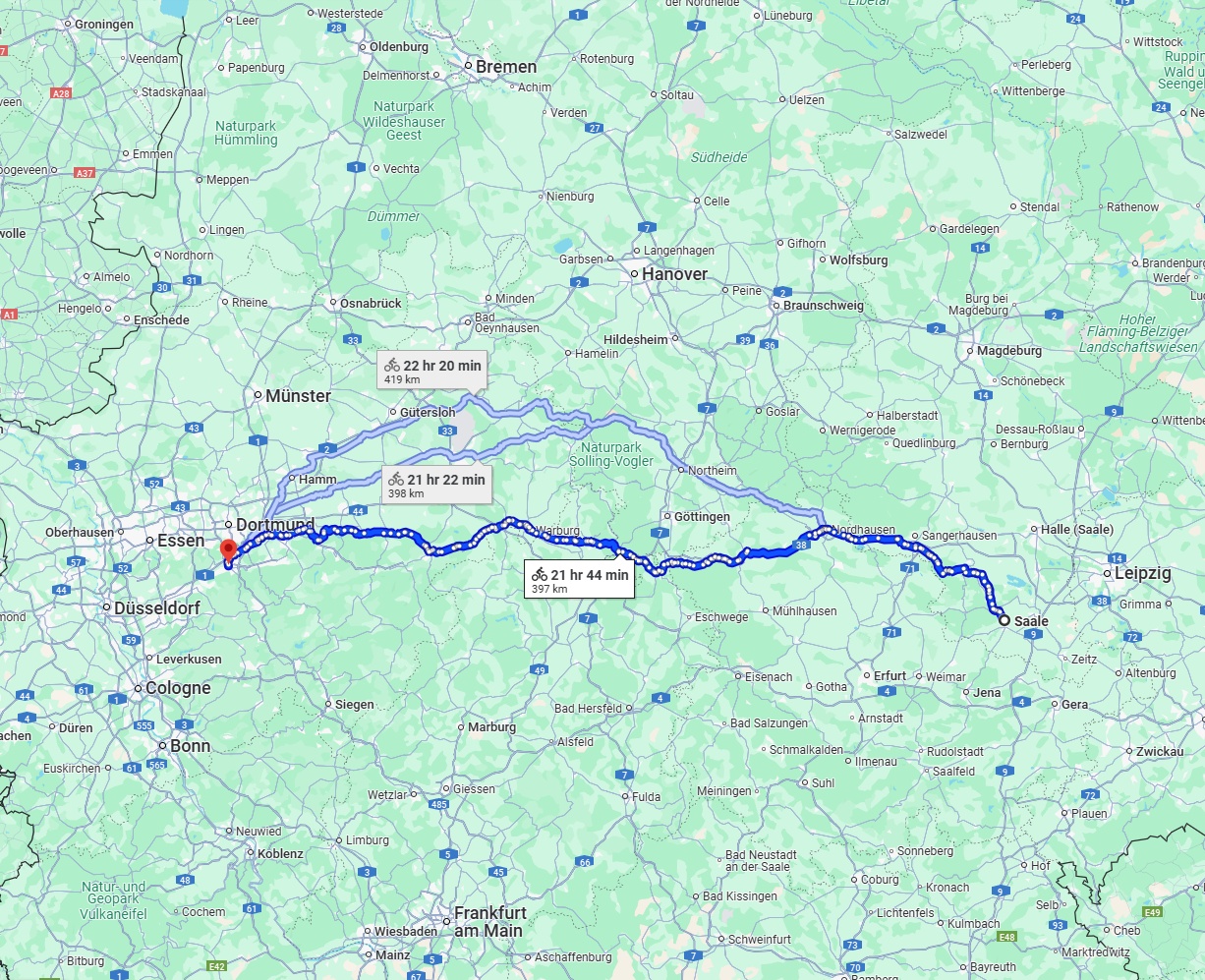 Anreise von Saale Zu Hagen Über 