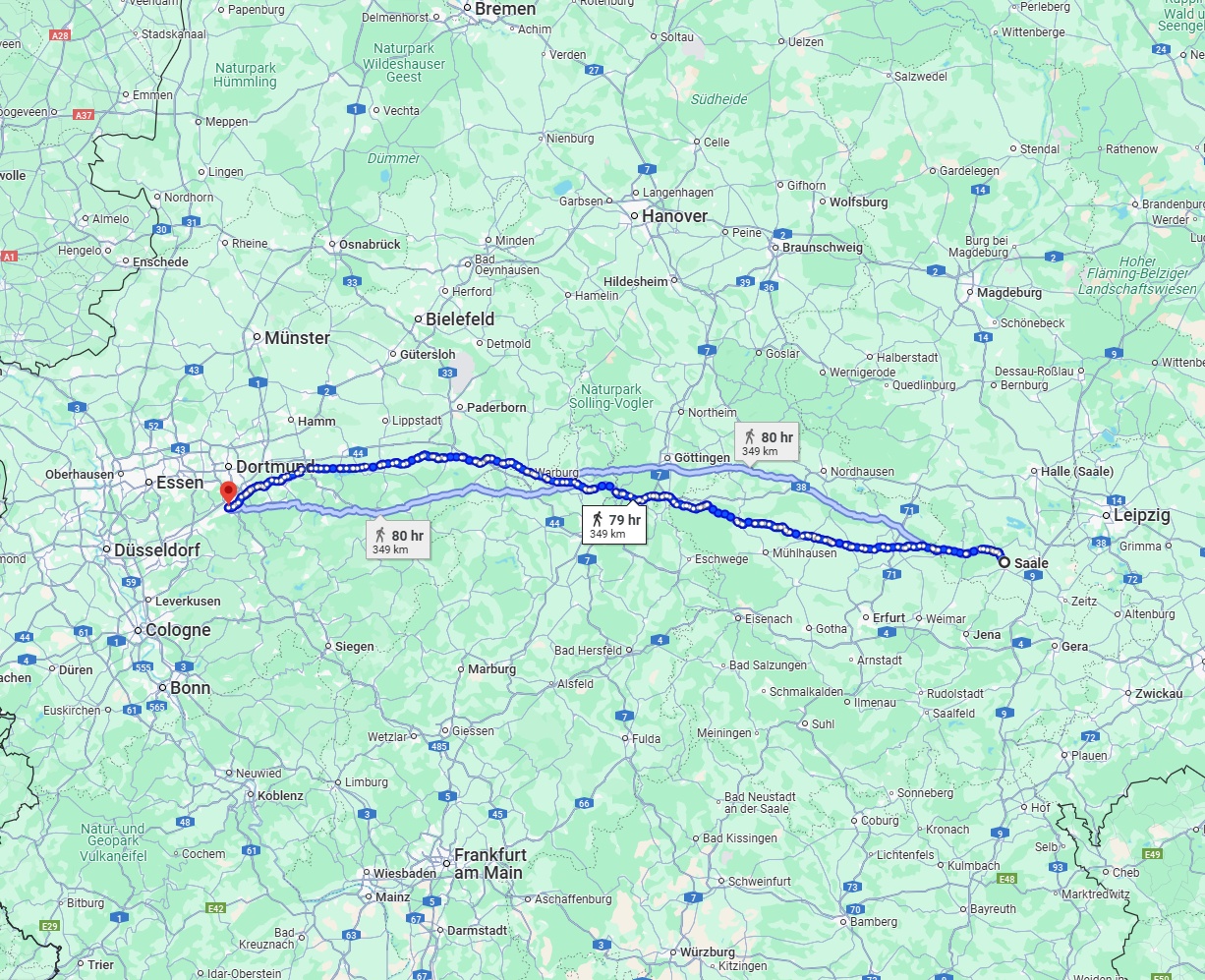 Anreise von Saale Zu Hagen Über 