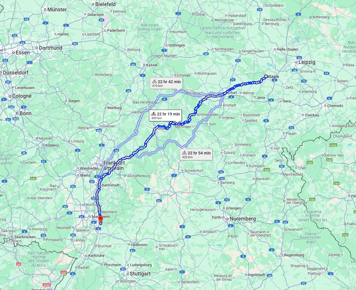 Anreise von Saale Zu Heidelberg Über 