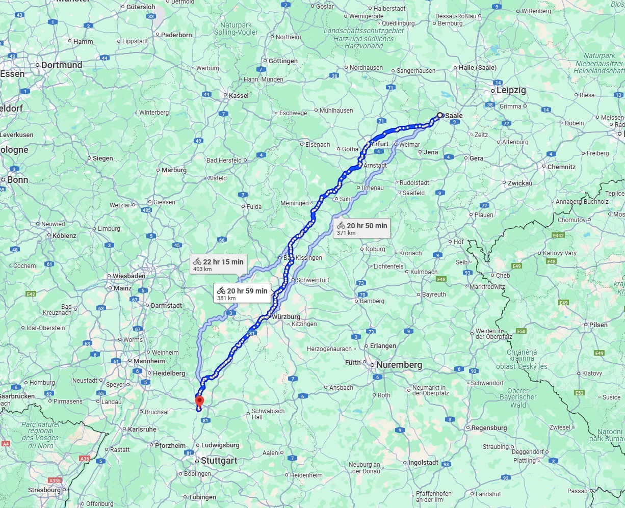 Anreise von Saale Zu Heilbronn Über 