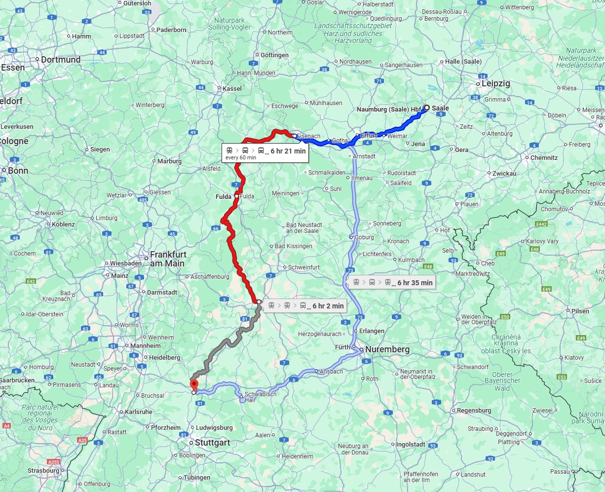 Anreise von Saale Zu Heilbronn Über 