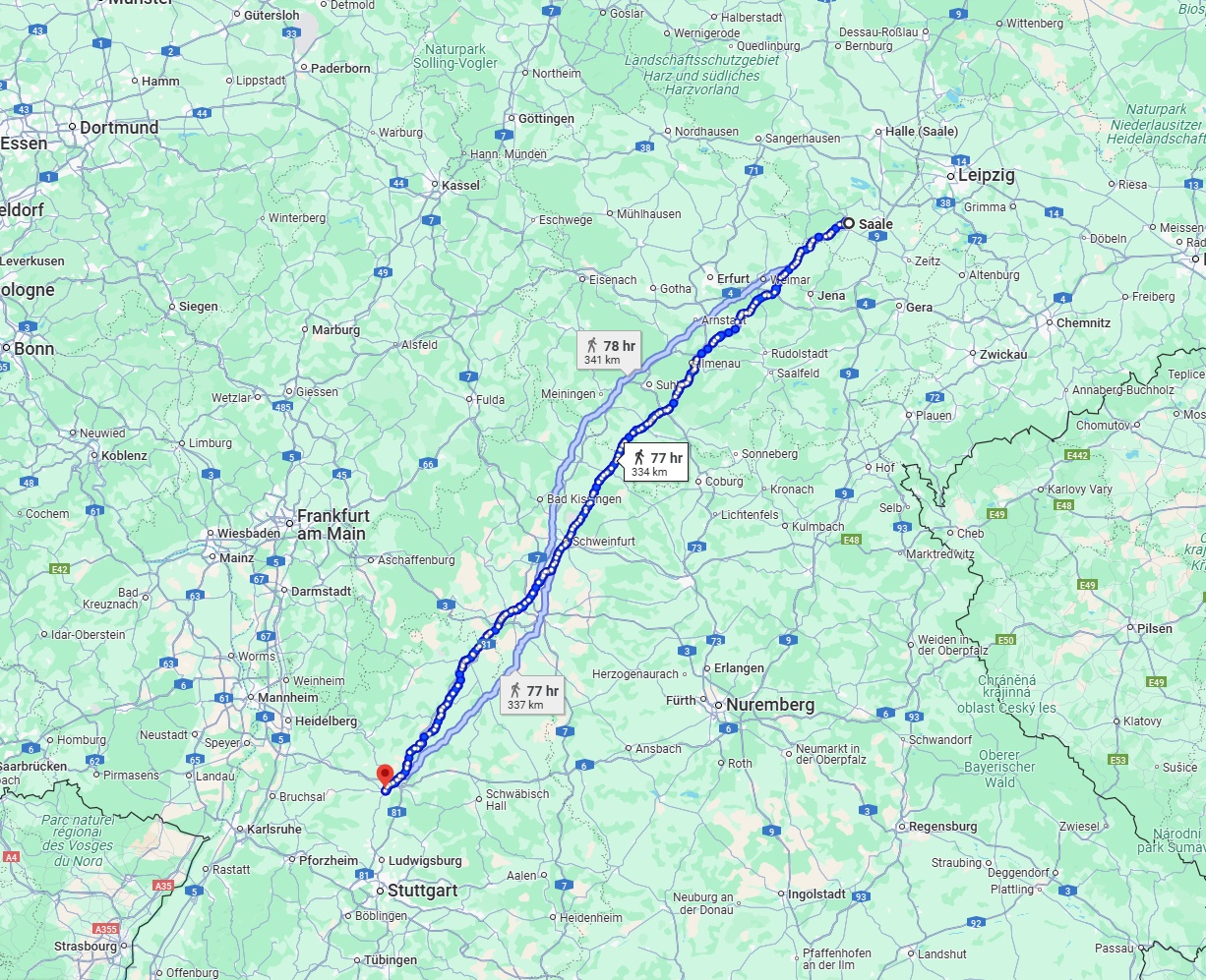 Anreise von Saale Zu Heilbronn Über 