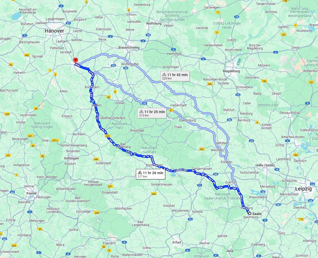 Anreise von Saale Zu Hildesheim Über 