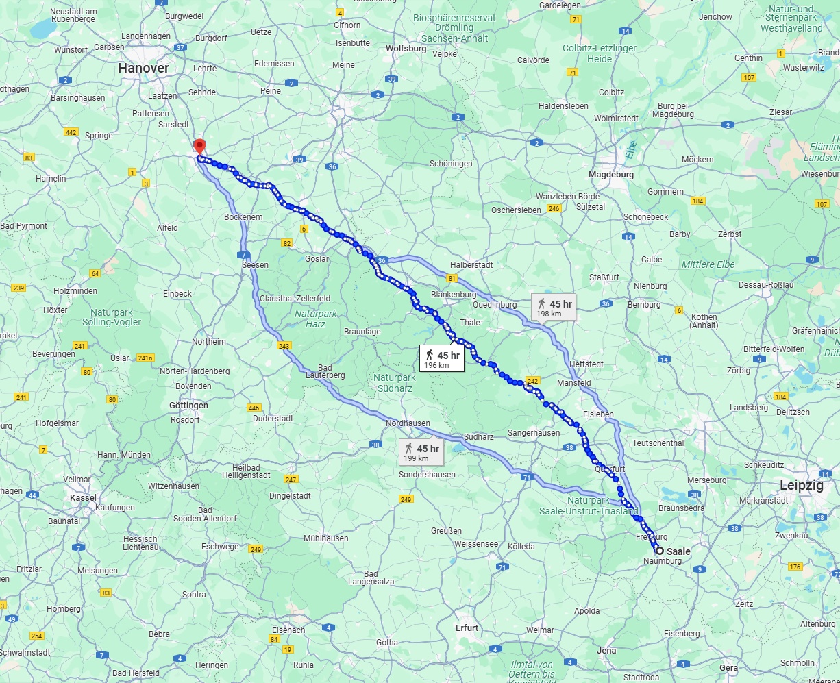 Anreise von Saale Zu Hildesheim Über 