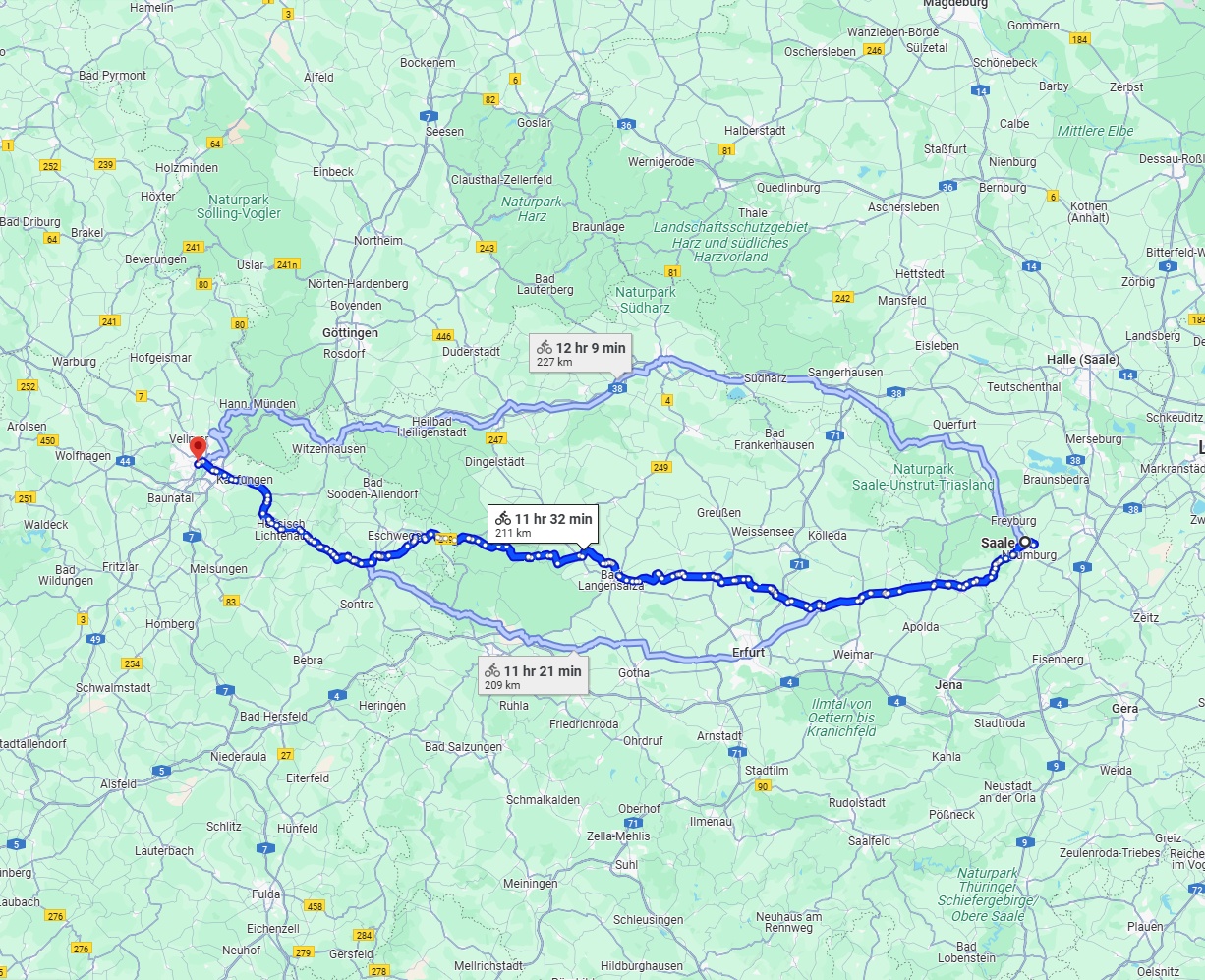 Anreise von Saale Zu Kassel Über 