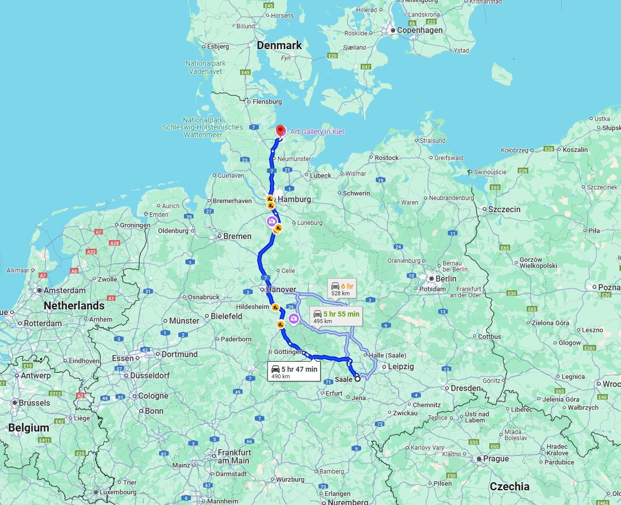 Anreise von Saale Zu Kiel Über via A7