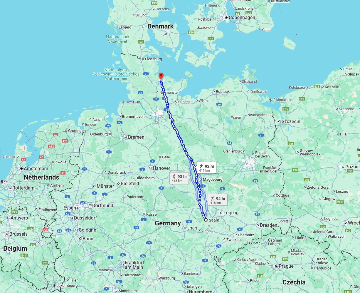 Anreise von Saale Zu Kiel Über 