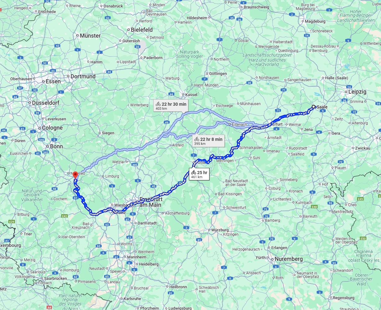 Anreise von Saale Zu Koblenz Über 