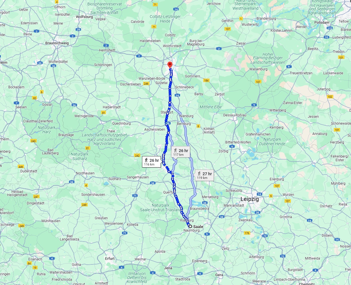 Anreise von Saale Zu Magdeburg Über 