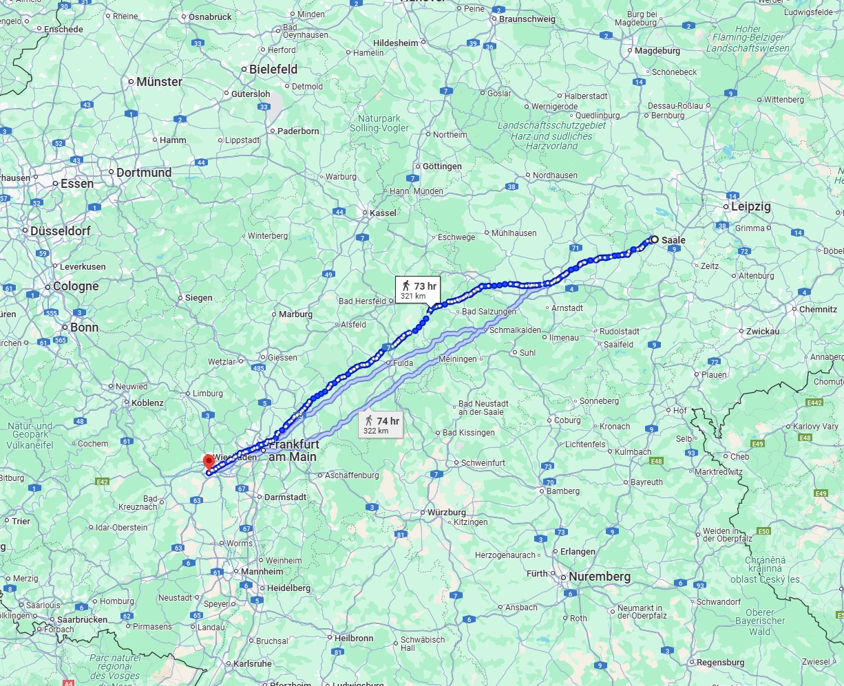 Anreise von Saale Zu Mainz Über 