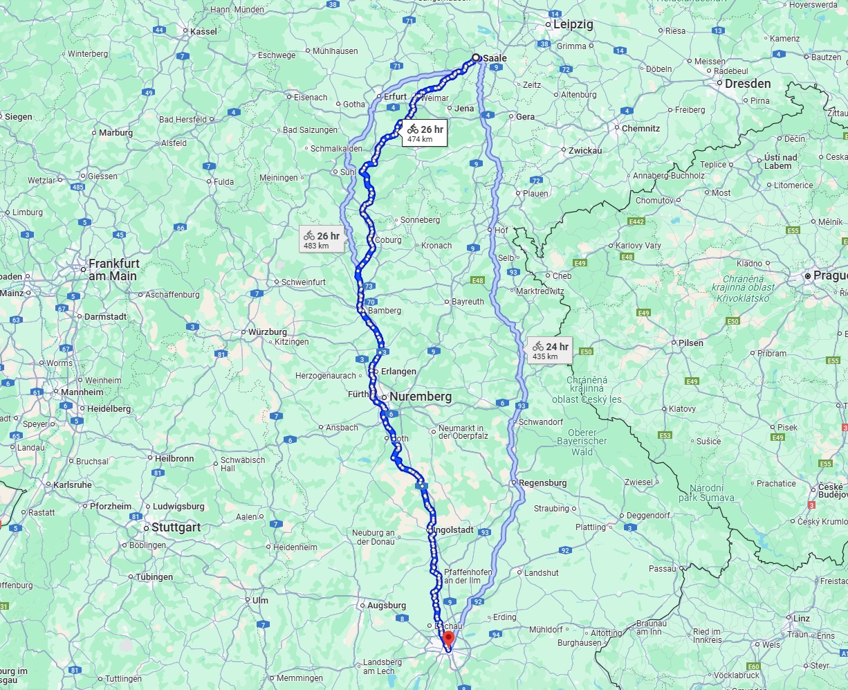 Anreise von Saale Zu München Über 