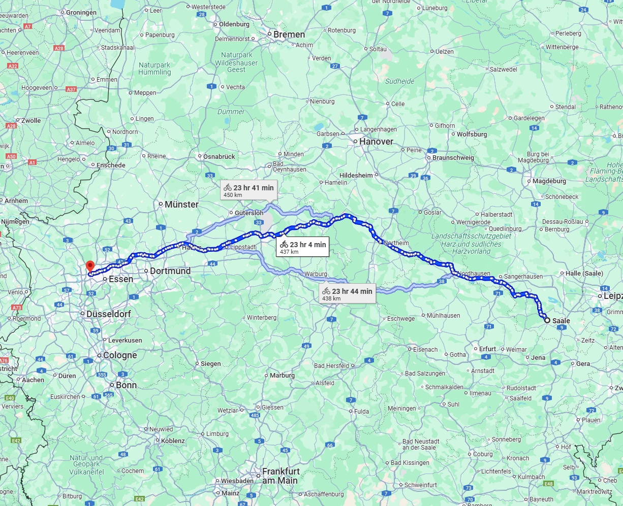 Anreise von Saale Zu Oberhausen Über 