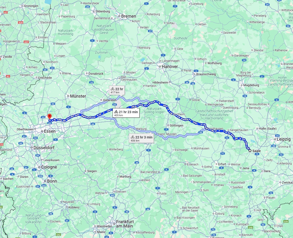 Anreise von Saale Zu Recklinghausen Über 
