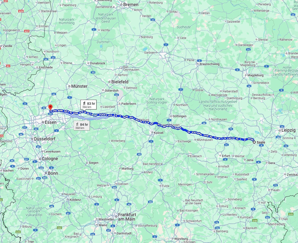 Anreise von Saale Zu Recklinghausen Über 
