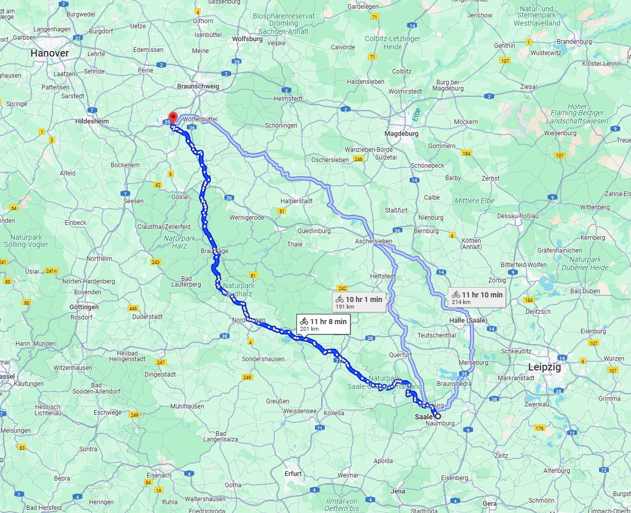 Anreise von Saale Zu Salzgitter Über 