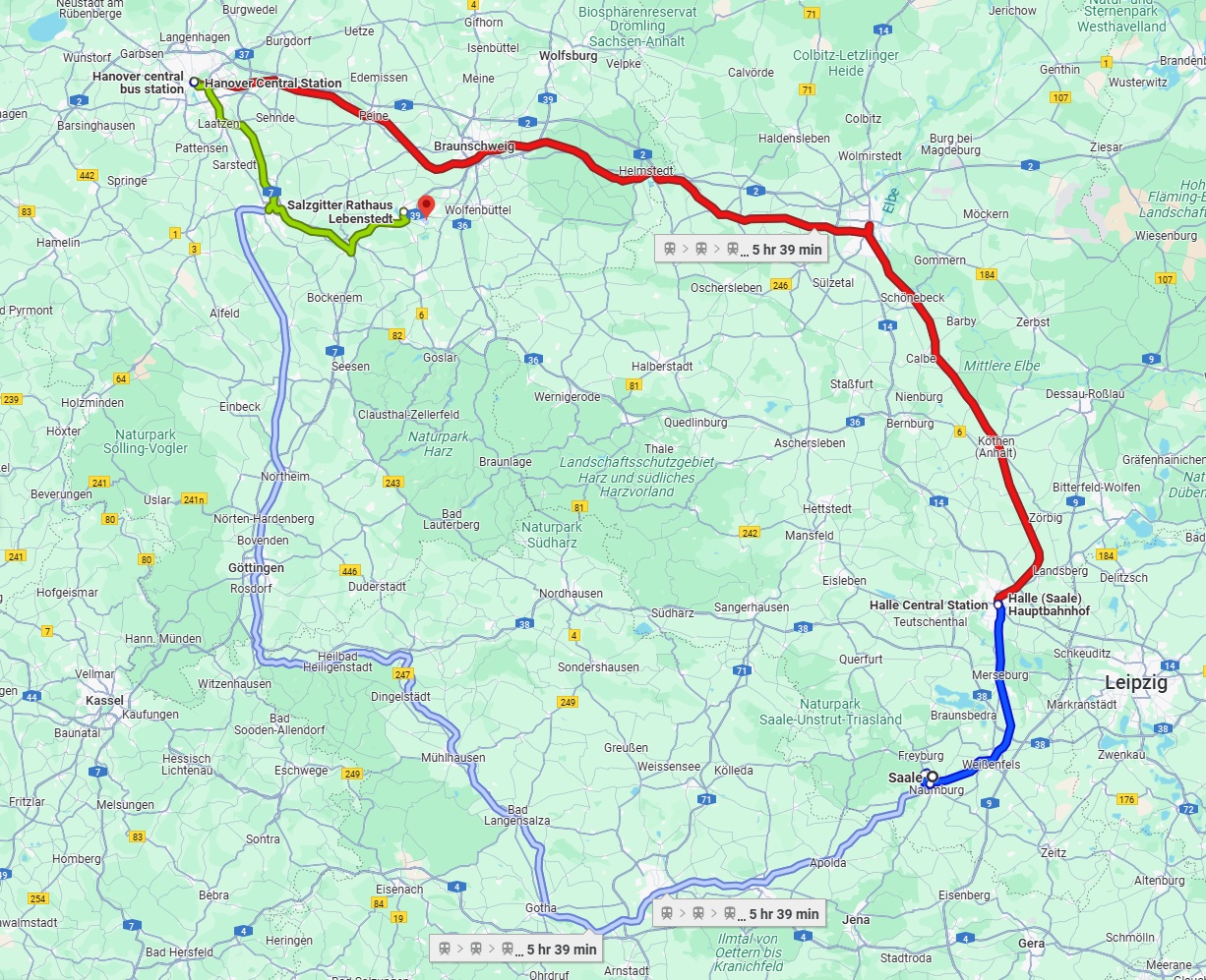 Anreise von Saale Zu Salzgitter Über 