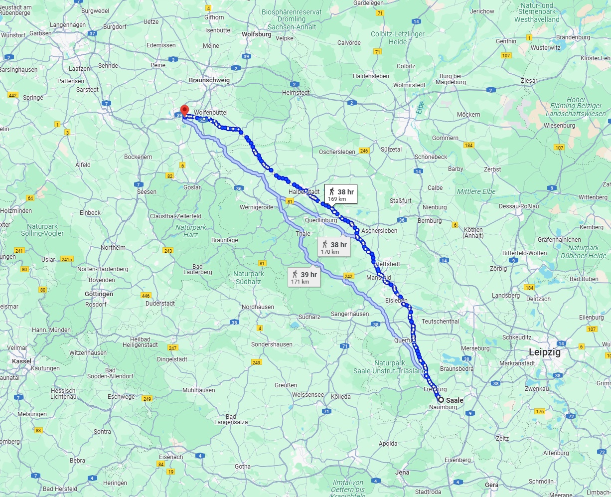 Anreise von Saale Zu Salzgitter Über 