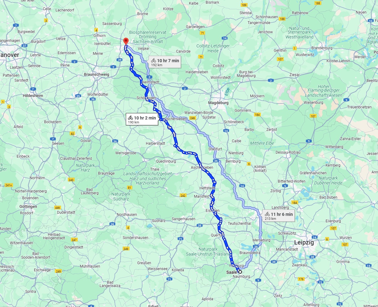 Anreise von Saale Zu Wolfsburg Über 