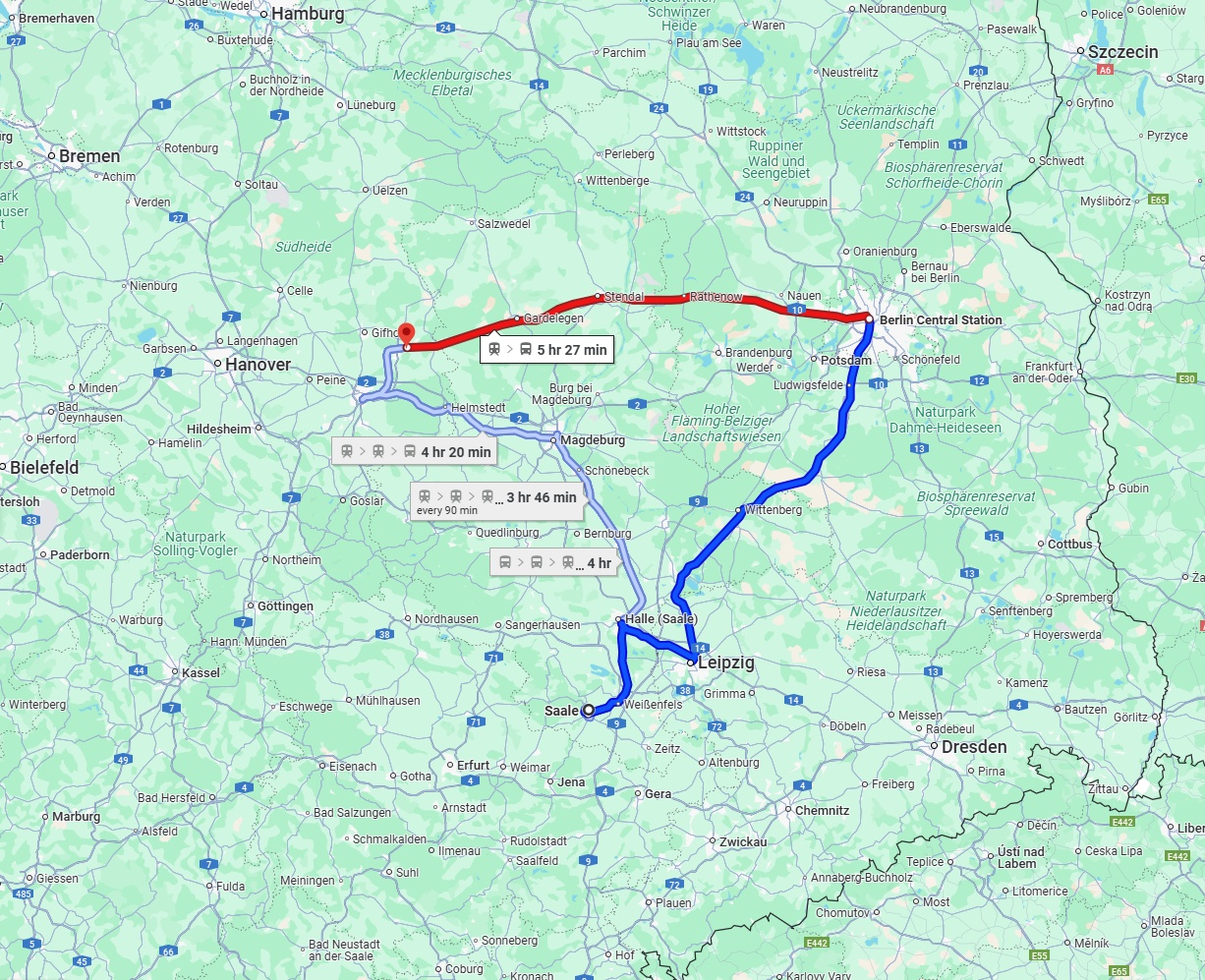 Anreise von Saale Zu Wolfsburg Über 