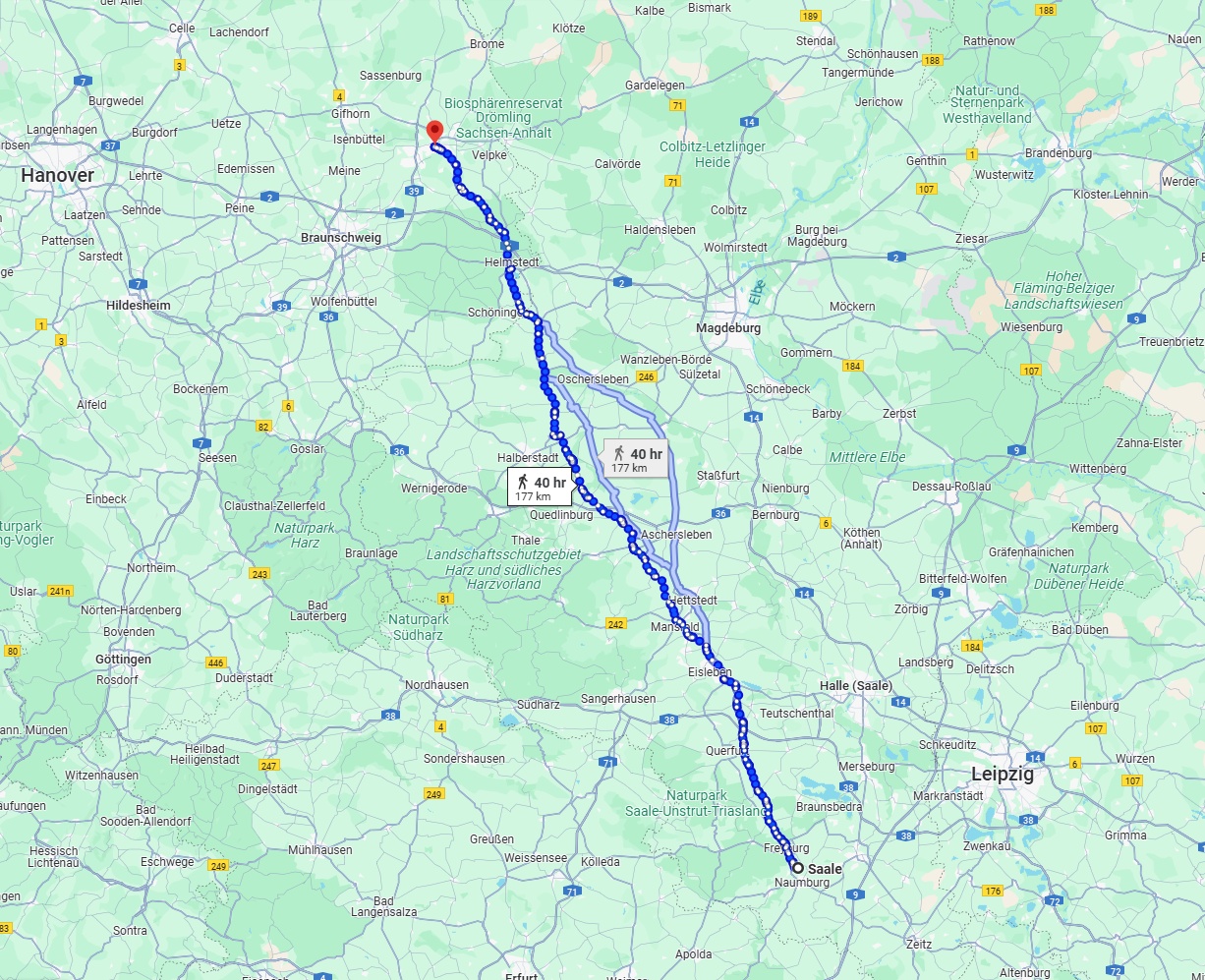 Anreise von Saale Zu Wolfsburg Über 