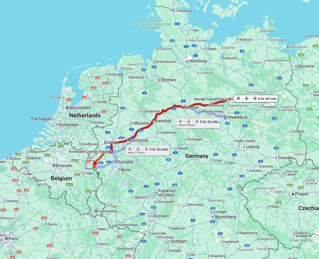 Anreise von Magdeburg Zu Aachen Über 