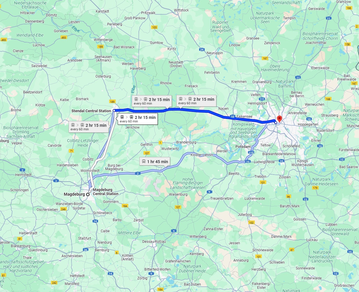 Anreise von Magdeburg Zu Berlin Über 