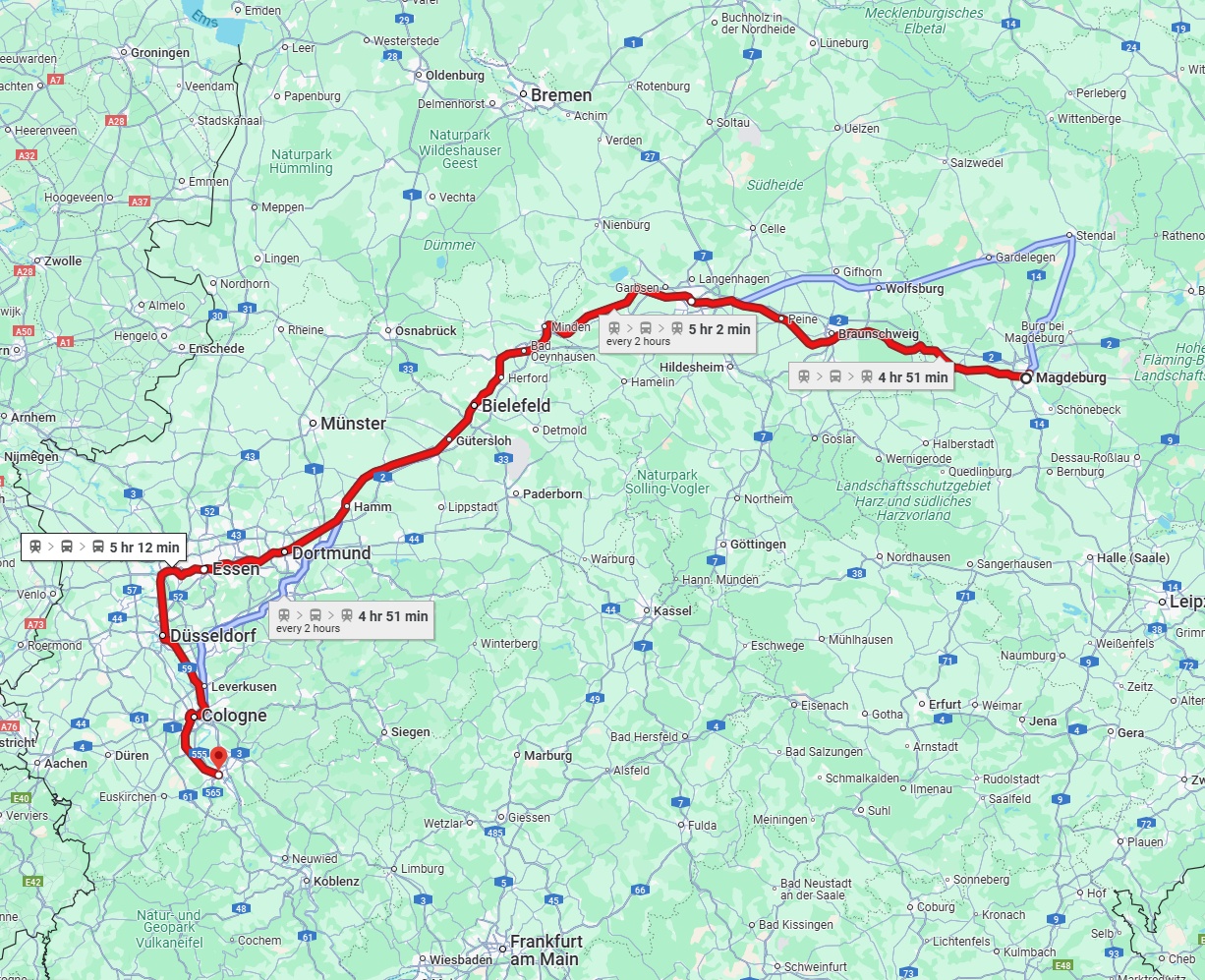 Anreise von Magdeburg Zu Bonn Über 