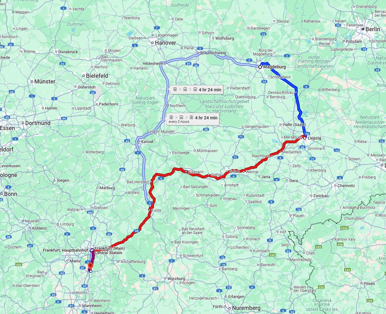 Anreise von Magdeburg Zu Darmstadt Über 