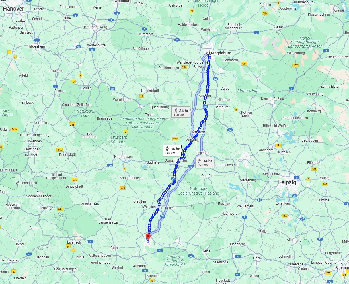 Anreise von Magdeburg Zu Erfurt Über 