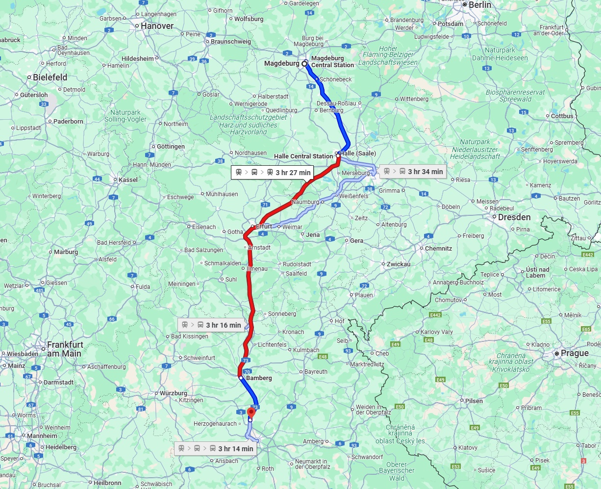 Anreise von Magdeburg Zu Erlangen Über 