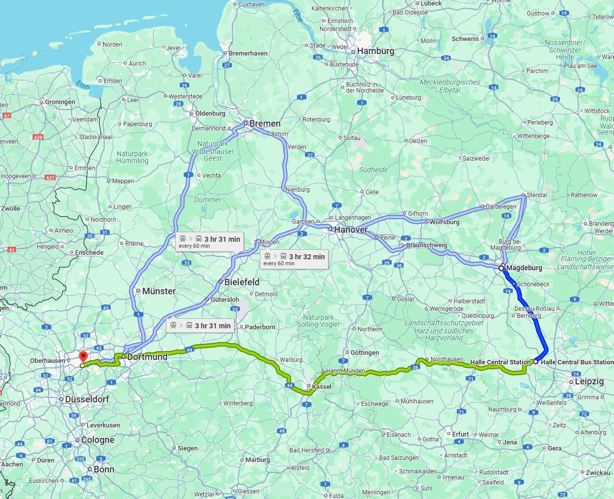 Anreise von Magdeburg Zu Essen Über 