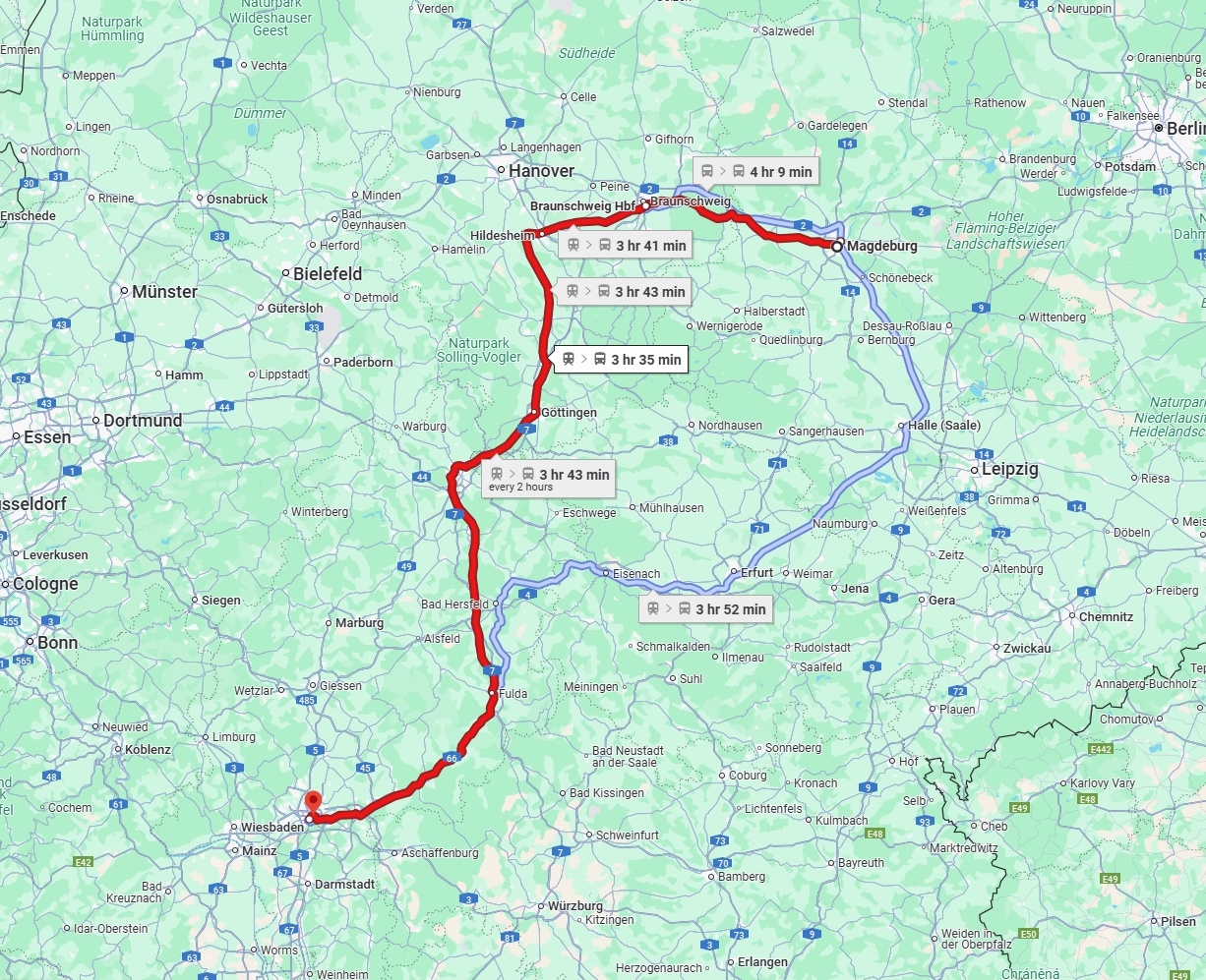 Anreise von Magdeburg Zu Frankfurt am Main Über 