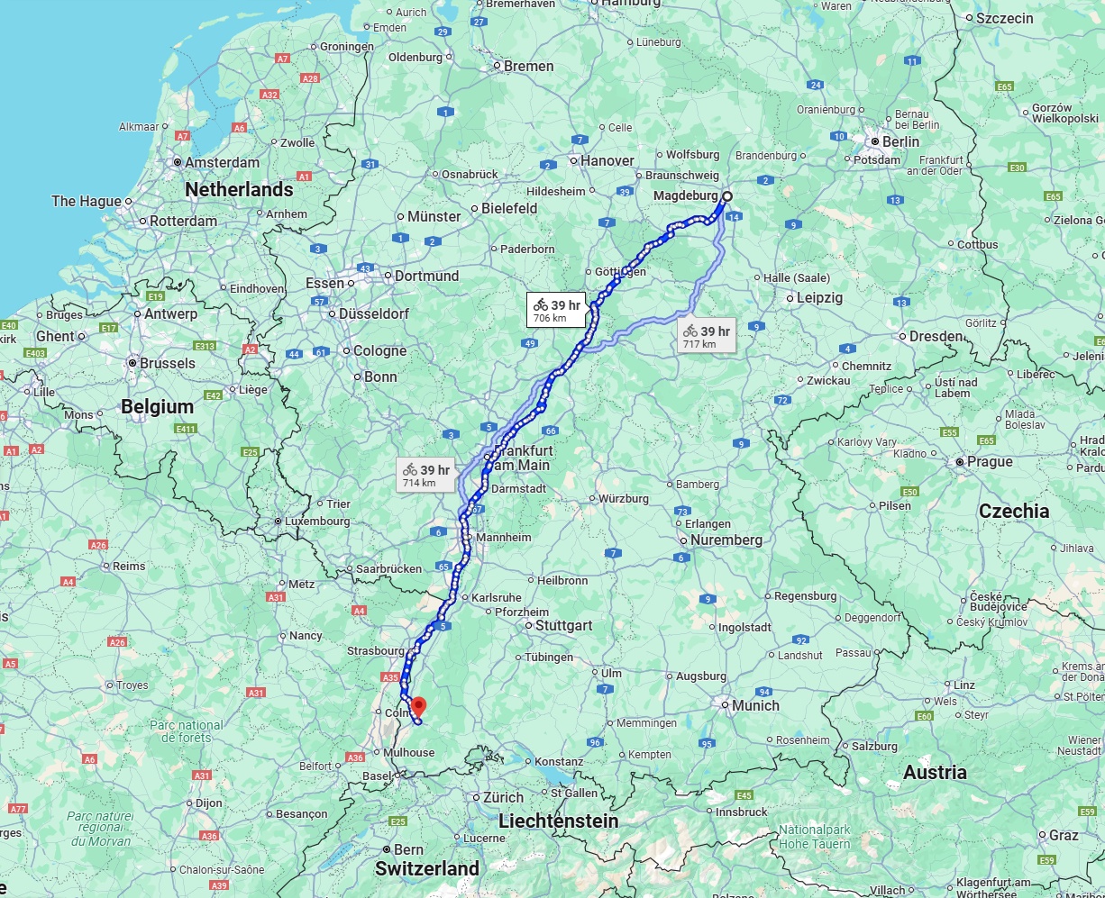 Anreise von Magdeburg Zu Freiburg im Breisgau Über 