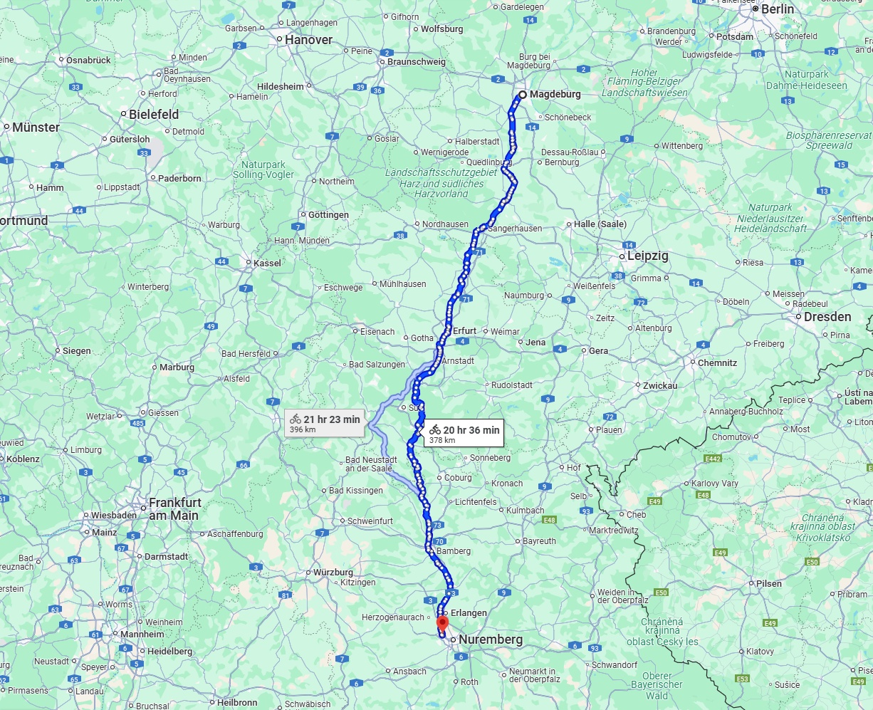 Anreise von Magdeburg Zu Fürth Über 