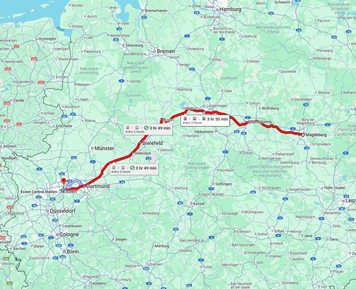 Anreise von Magdeburg Zu Gelsenkirchen Über 