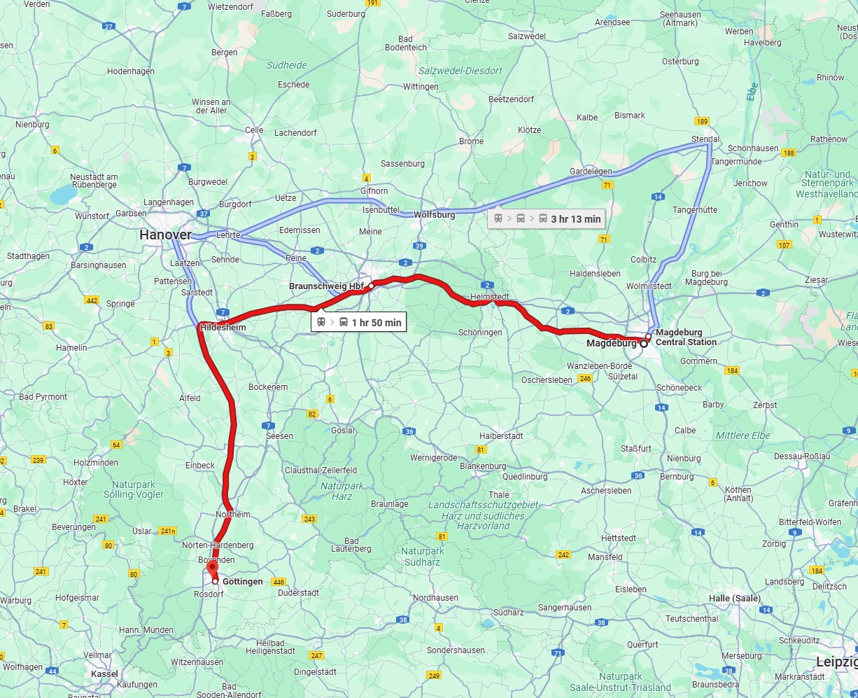 Anreise von Magdeburg Zu Göttingen Über 