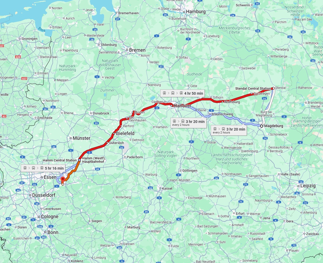 Anreise von Magdeburg Zu Hagen Über 