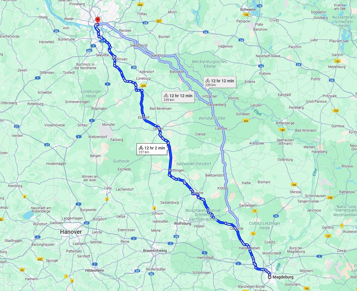Anreise von Magdeburg Zu Hamburg Über 
