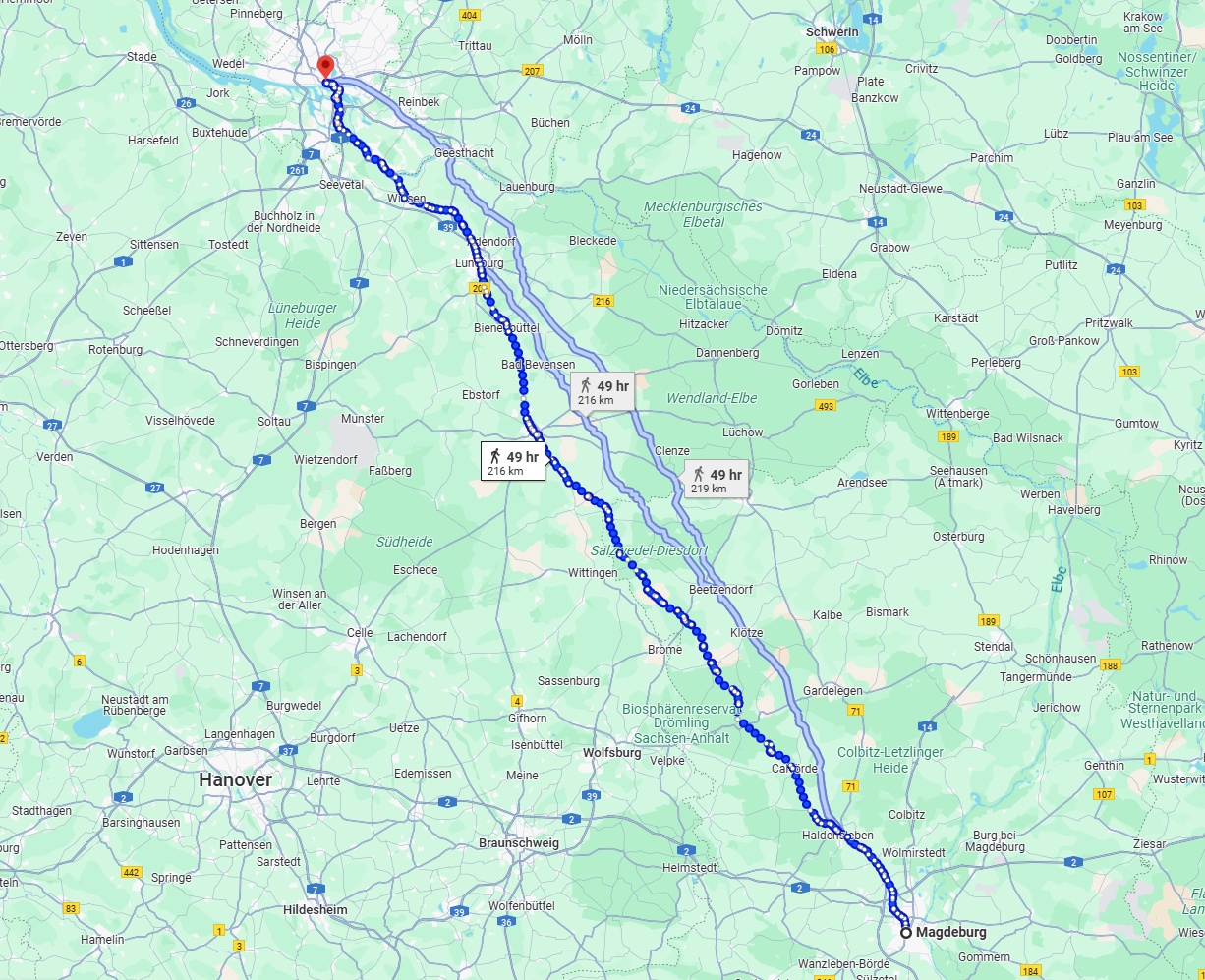 Anreise von Magdeburg Zu Hamburg Über 
