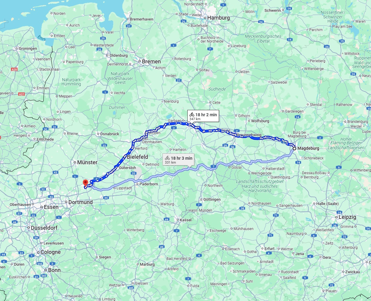 Anreise von Magdeburg Zu Hamm Über 
