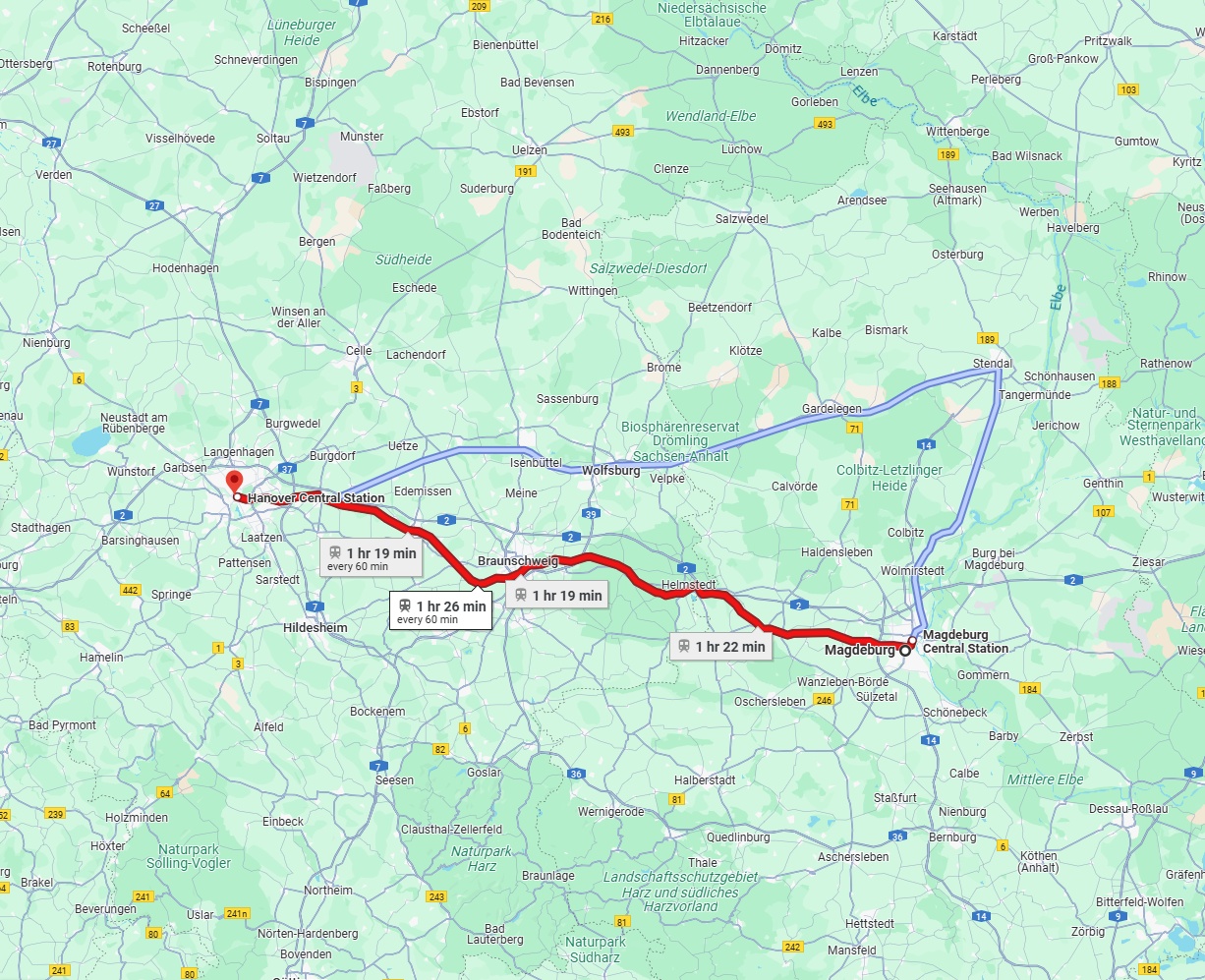 Anreise von Magdeburg Zu Hannover Über 