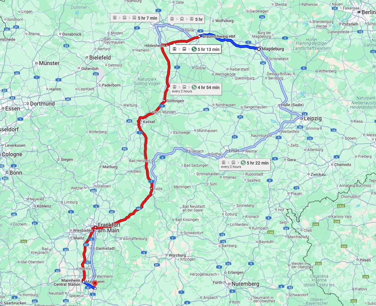 Anreise von Magdeburg Zu Heidelberg Über 
