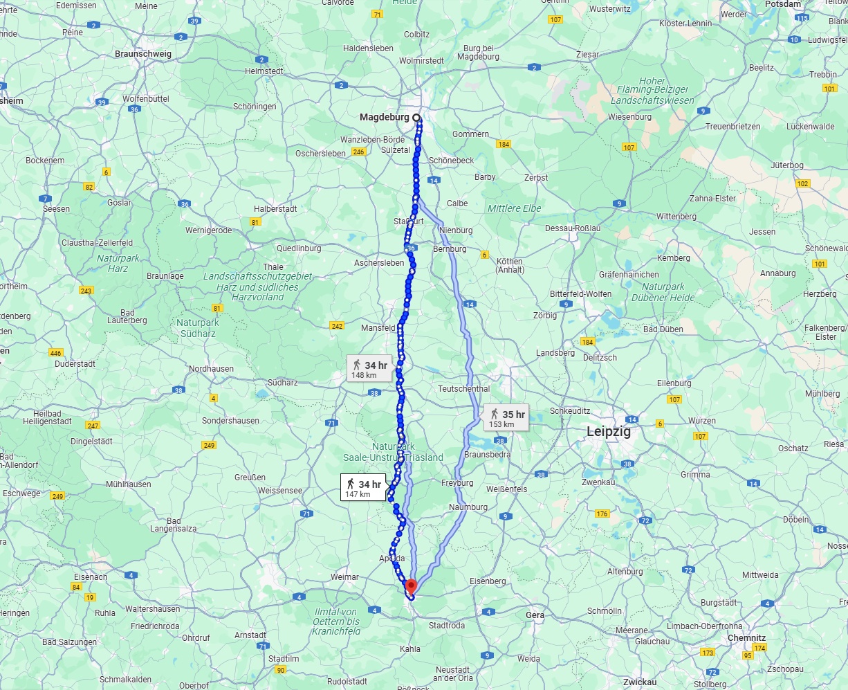 Anreise von Magdeburg Zu Jena Über 