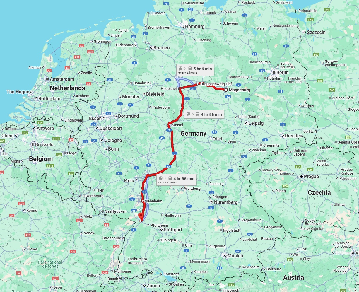 Anreise von Magdeburg Zu Karlsruhe Über 
