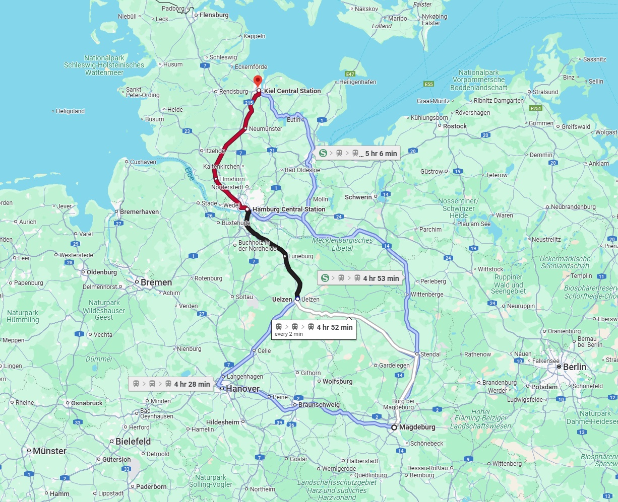 Anreise von Magdeburg Zu Kiel Über 