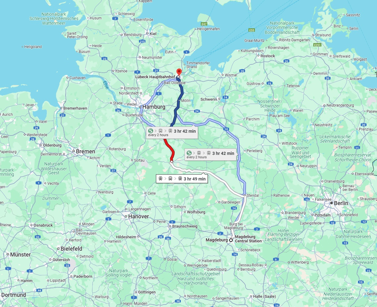 Anreise von Magdeburg Zu Lübeck Über 