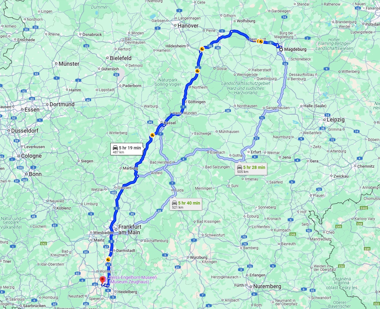 Anreise von Magdeburg Zu Ludwigshafen am Rhein Über via A7