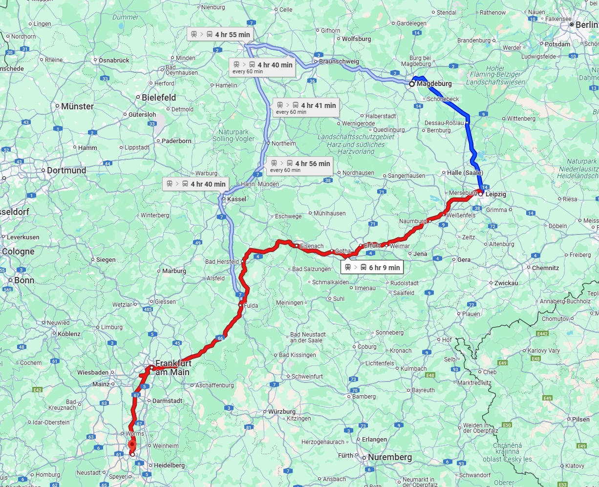 Anreise von Magdeburg Zu Mannheim Über 