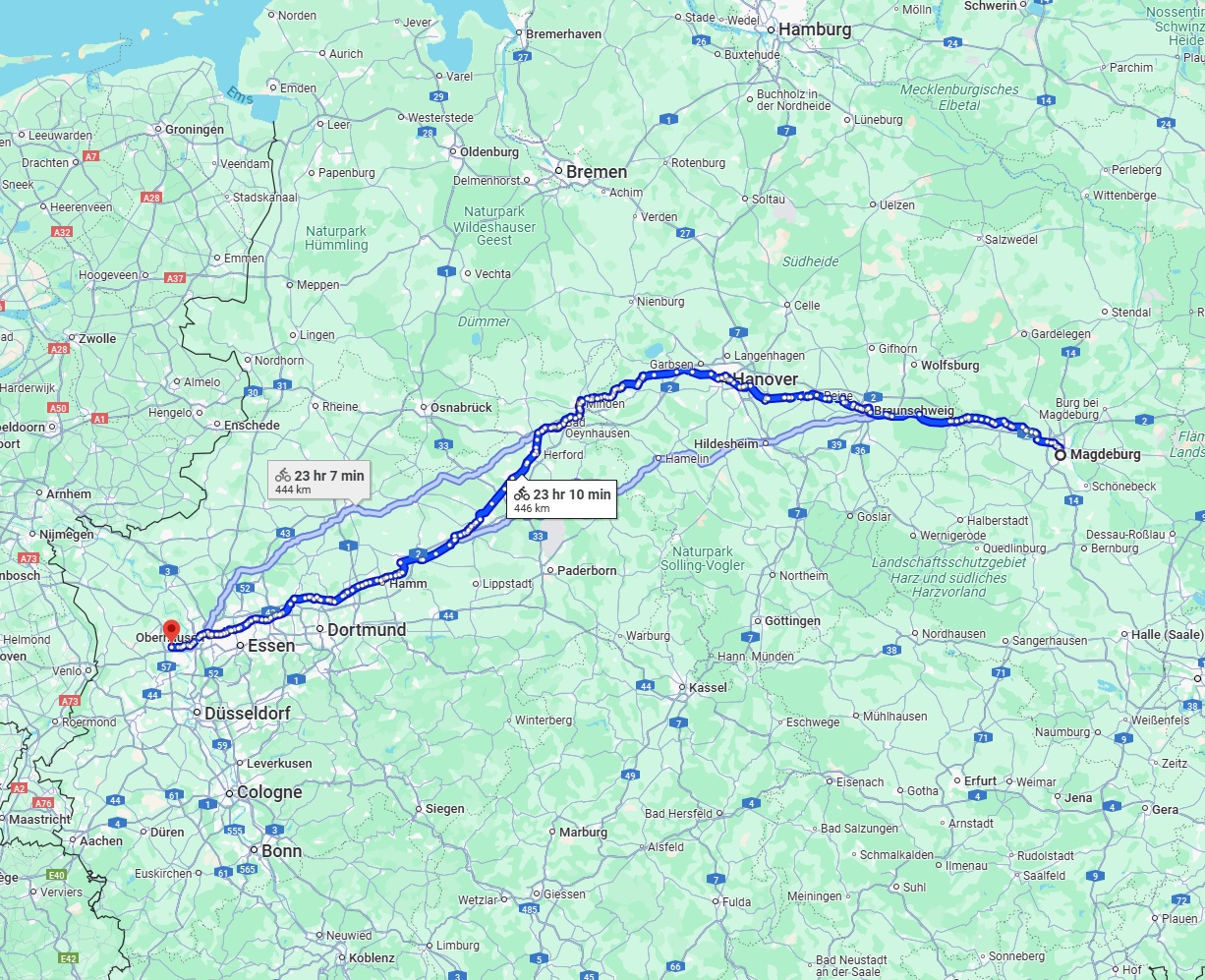 Anreise von Magdeburg Zu Moers Über 